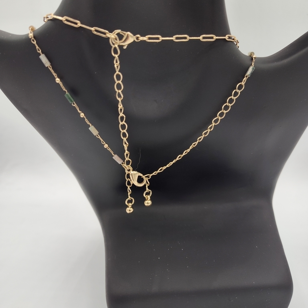 Milly Goldtone And Colored Bead Layered Necklace Set EUC - Picture 3 of 5